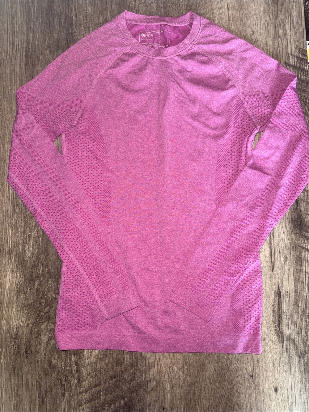 Figs XS Hot Pink Seamless Long Sleeve Underscrub
